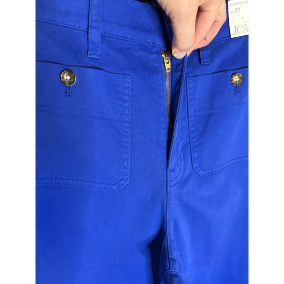 NWT J. Crew Sailor Slim Wide-Leg Chino Pant In Harbor View-sz 27 - Picture 5 of 10